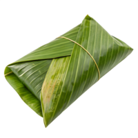 Food Wrapped in Banana Leaves Tied with String Isolated on Transparent Background png