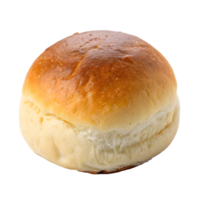 Golden Round Brioche Bun on Transparent Background png