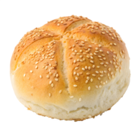 Sesame Seed Kaiser Roll on Transparent Background png
