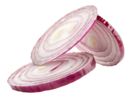 Three Slices of Red Onion, Isolated on Transparent Background png