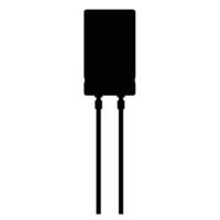 Capacitor Silhouette. Black and White Icon Design Elements on Isolated White Background vector