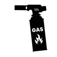 Portable Blow Torch Silhouette. Black and White Icon Design Elements on Isolated White Background vector
