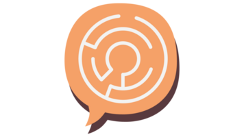 Speech bubble with maze png