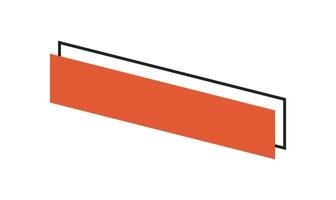Rectangle illustration. Modern design element in flat style. Futuristic sticker concept. vector