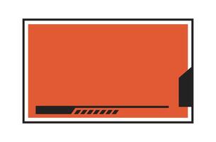 Futuristic frame for media player interface. Pop up window interface. Online stream futuristic technology style. vector