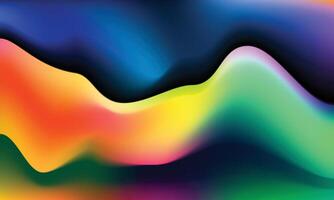 Abstract and colorful fluid gradient mesh background. Blurred color gradation template. vector