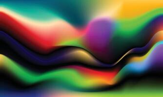 Abstract and colorful liquid gradient mesh background. Blurred color gradation template. vector