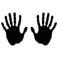 Handprint Silhouette Two Symmetrical Hand Shapes vector