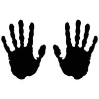 Handprints Silhouette Illustration, Imprints of Two Hands vector