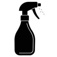 Trigger Spray Bottle With Spray Isolated On White Background For Cleaning and Disinfecting vector