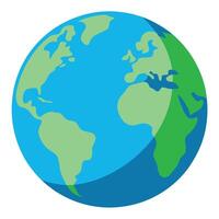 Earth Globe World Map Continent Shaped Colorful Design on a White Background vector