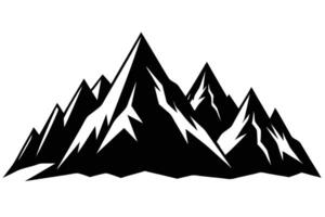 Abstract Mountain Range Peaks Silhouette with Jagged Edges vector