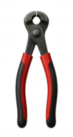 End-cutting nippers pliers tool with red and black handles on transparent background png