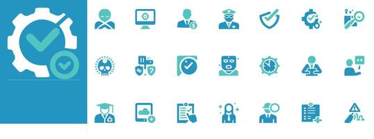 High impact quality control sets for inspections, standards, defect checks, audits, and manufacturing vector