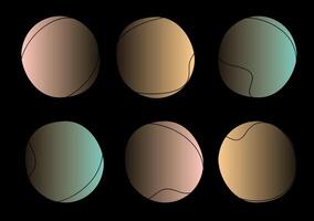 Color liquid blob shapes, pastel gradient organic random forms, abstract fluid silhouette, simple smooth ink stain on black background. Best for branding, social media, packaging, web design vector