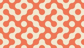 Truchet tile round shapes seamless pattern. Background with rounded figures in flat style. Modern mosaic infinity pattern. vector