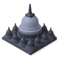 A 3d model of a large building with many domes png