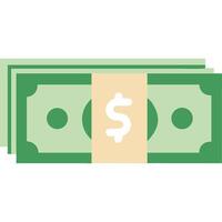 Simple illustration of a stack of cash, ideal for finance, business, and money-related concepts. vector