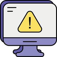 System Error Color Outline Icons and illustration design vector