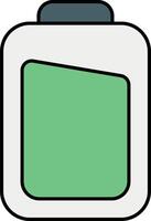 Mobile Battery Color Outline Icons and illustration design vector