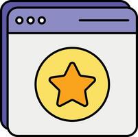 Web Ratings Color Outline Icons and illustration design vector