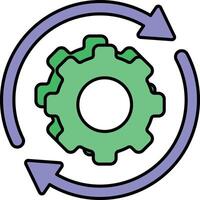 Automation Color Outline Icons and illustration design vector