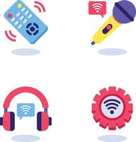 Ai Set of Flat Icons and Illustrations vector