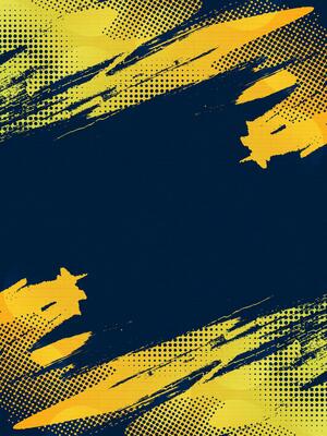 Abstract Sport Cover or Poster Design with Orange and Blue Brush Strokes and Halftone Effect Style