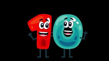 Two cartoon characters holding hands and smiling video