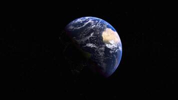 Realistic Earth Rotating and Space View video