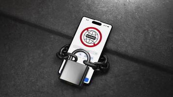 The concept of restricted internet access. The internet is prohibited video