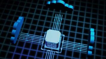 Cloud server network with digital connection grid video