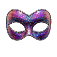 Realistic 3D carnival mask adorned with sparkling sequins Isolated on transparent Background png