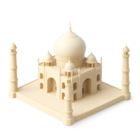 The taj mahal is a white building with two domes png