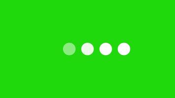 Loading animation with four dots on green background video