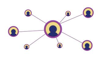 User network connection diagram concept video