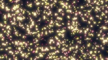 Glowing pixel particle background video
