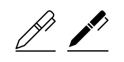 Pen icon set. for mobile concept and web design on white background vector