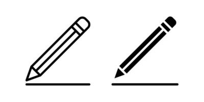 Pencil icon set. for mobile concept and web design on white background vector