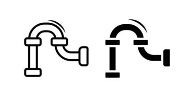 Plumbing icon set. for mobile concept and web design on white background vector
