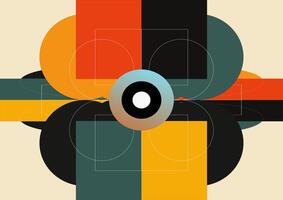 A Minimalist geometric layout inspired by the Bauhaus simple art movement vector
