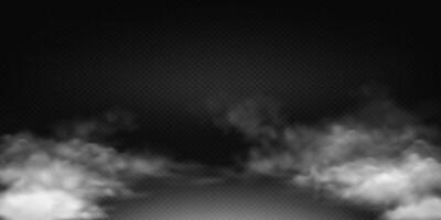 Mystical foggy smoke on floor effect on grid background ideal for creative designs and digital projects with copy space vector