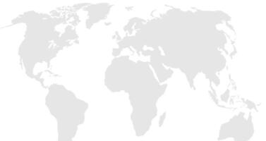 World map gray, isolated on white background vector