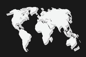 World map isolated background. Flat Earth, Globe world map. vector