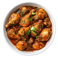 Ghanaian Chicken Dish with Bold Spices on Elegant Plate Isolated on transparent Background png