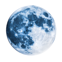 A pristine close-up of the full moon isolated on transparent background, highlighting its detailed surface. png