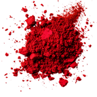Vivid paprika powder spread out in natural random form Isolated on transparent Background png