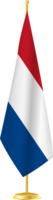 Netherlands flag on a flag stand png