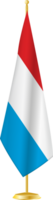 Luxembourg flag on a flag stand png