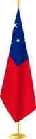 Samoa flag on a flag stand png